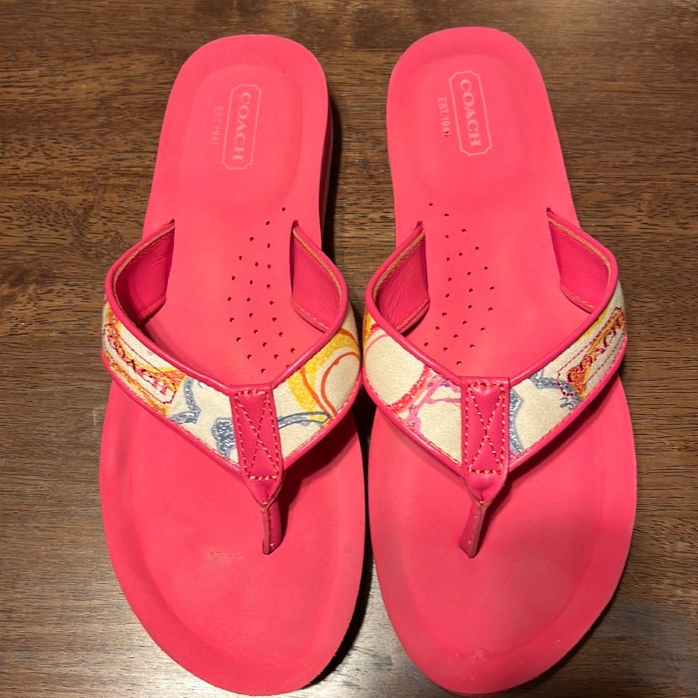 Coach flip flops